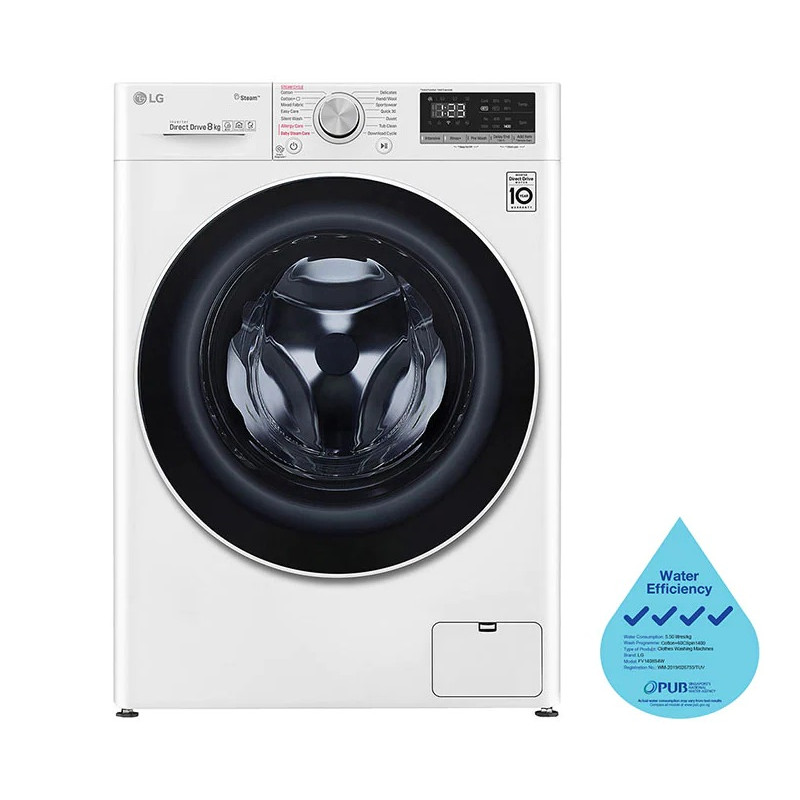 LG All Direct Drive Front Load Washing Machine 8kg (FV1408S4W)