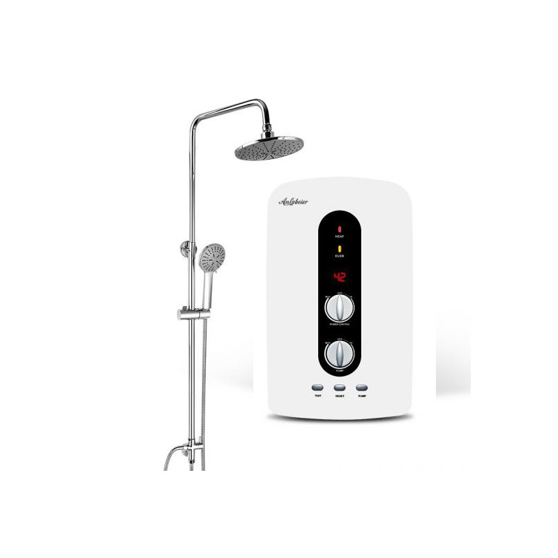 Anlabeier Instant Water Heater 4.5kw Rain Shower With Booster - AWHRS45DP